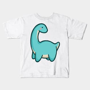 Cute Long Neck Dinosaur, Brontosaurus, Brachiosaurus Kids T-Shirt